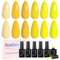 Beetles Amalfi Holiday 6 Colors Yellow Gel Nail Polish Set Summer Nails