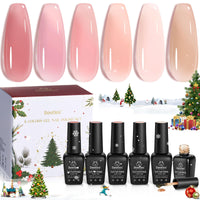 Beetles Gel Polish Rose Veil - 6 Colors Christmas Nail Kit