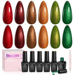 Glamour Era - 6 Colors Fall Glitter Gel Nail Polish Set