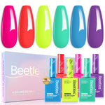 Neon Bubbles | Colorful Bottle 6 Color Each 15ml Blue Yellow Pink Gel Polish