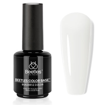 Milky White | Beetles Builder Gel For Nails 15ml Milky White Rubber Base Gel Polish