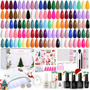 Beetles Gel Nail Polish Kit 66 Pcs with UV Light - 35 Color Christmas Gel Nail Kit Gifts