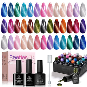 Beetles Lush Velvet Cat Eye 20 Gel Colors Set