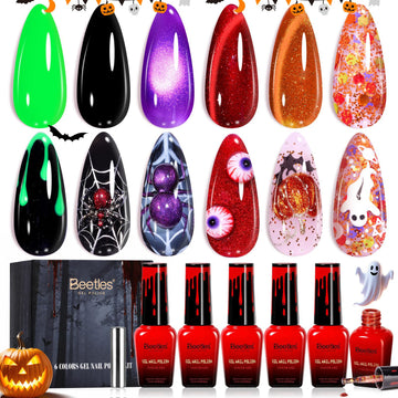 Beetles Halloween 6 Colors Gel Nail Polish Set 2026 Limited Edition Gift Box