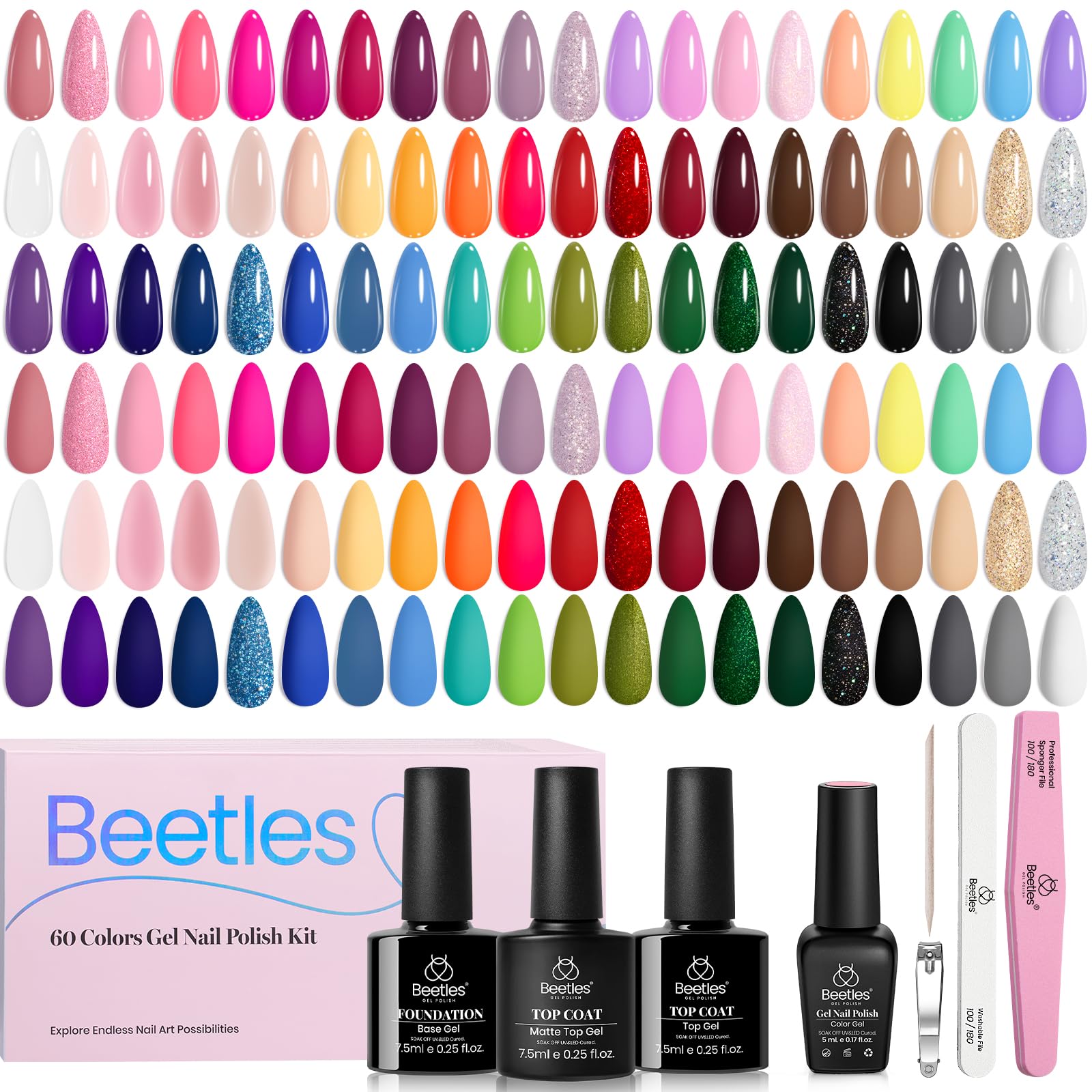 Seasonal Harmony Gel Nail Polish | 60 Nail Gel Polish Colors Kit