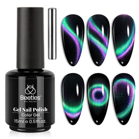 Double Magic 9D Galaxy Drift Cat Eye - 15ml Gel Polish Silver Nail Colors