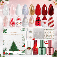 Beetles Christmas Gel Polish Set - Merry Glow 8 Colors Holiday Gift Box