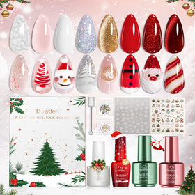 Beetles Christmas Gel Polish Set - Merry Glow 8 Colors Holiday Gift Box