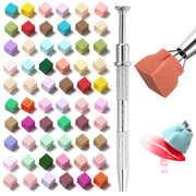 204Pcs Soft Nail Sponges for Ombre With Grabbing Pen