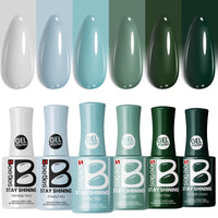 Beetles Stay Shining Gel Polish Forest Fog Shade Set - 6 Colors Urban Oasis Shades