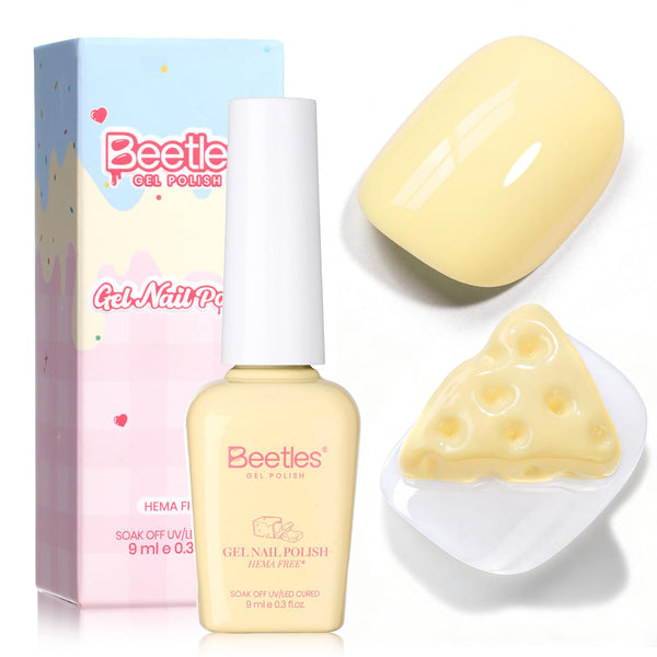 Beetles Butter Yellow Gel Nail Polish - Butter Morning Pastel Yellow Gel Nail Polish