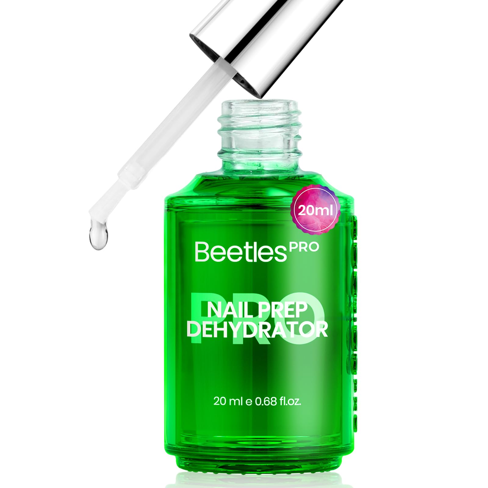 Beetles Professional Nail Prep Dehydrator - Natural Nails Superior Bonding Primer for Acrylic Powder and Gel Nail Polish