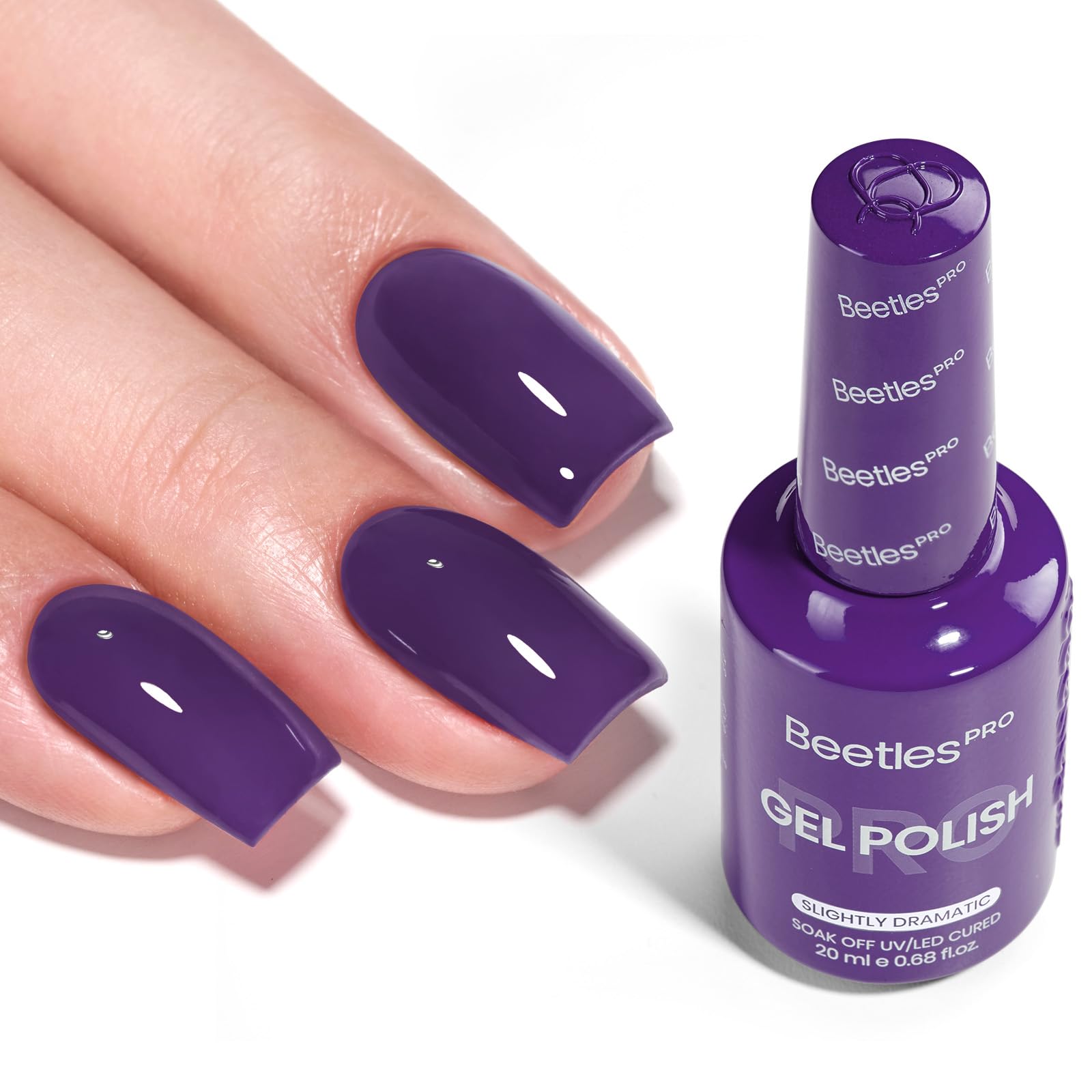 Beetles Pro Purple Gel Polish - Slightly Dramatic, Dark Purple Color 20ML Gel Polish