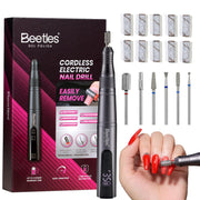 Beetles Electric Cordless Nail Drill Kit 6 Drill Bit 35 Speeds 0-15000 RPM Rechargeable Beginner-Friendly