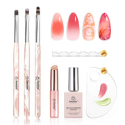 Blooming Gel and Nail Art Brushes Set - Ombre Nail
