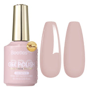 Beetles Pro Nude Gel Nail Polish -  Go With It，HEMA Free & TPO Free, 15ml Milky Nude Color Gel Polish