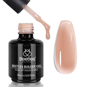 Beetles Builder Gel for Nails, 0.51 fl oz Caramel Nude Brown Building Gel, 8 in 1 Nail Strengthening Apex Building Extension for Beginner DIY Salon at Home, UV & LED Lamp Needed
