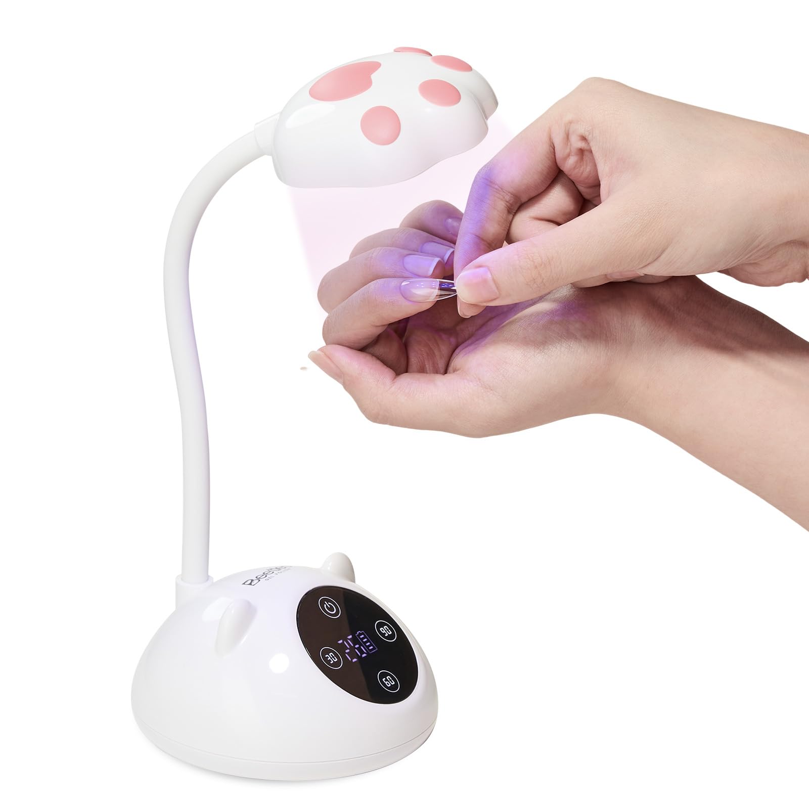 Beetles 360° Flexible Gooseneck UV Nail Lamp White Color