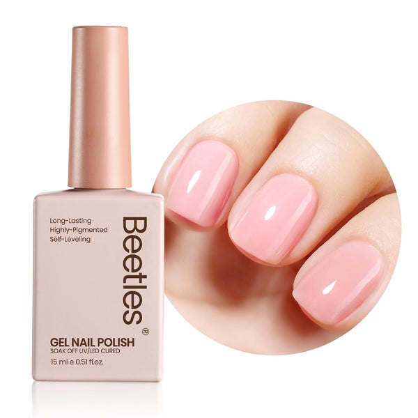 15ML Nude Pink Jelly  Valentines Nails Gel Polish - Sheer Concealer Nail Gel