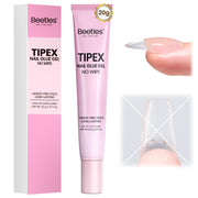Beetles 20g Tipex Nail Glue Gel, No Wipe & No-Need-to-Hold, Designed for Tipex Instant Apex Nail Tips