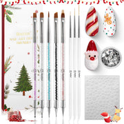 Beetles Christmas Nail Art Brushes 8pcs – Crystal Christmas Nail Art Tools