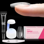Beetles Tipex Gel Nail Kit Short - 224 Pcs 16 Sizes Pre-Building Pre-Etched False Nail Tips
