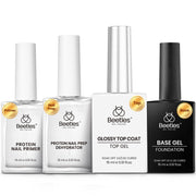 Beetles 4 Pcs 15ml Gel Base and Top Coat Set with Protein Nail