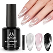 Beetles Silver Cat Eye Gel Nail Polish - 15ML Glitter Gel Polish