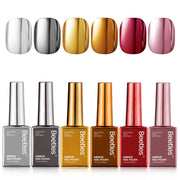 Beetles Mirror Nail Polish Set – Metallic Muse 6 Colors Quick-Drying & High Gloss Nail