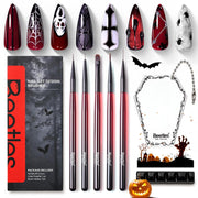 Beetles Halloween Nail Art Brushes Set 5Pcs 2026 Limited Edition All-in-On Set