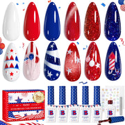 Song Of Freedom Colors| 6 Colors Red White Blue Gel Nail Polish With Cat Eye
