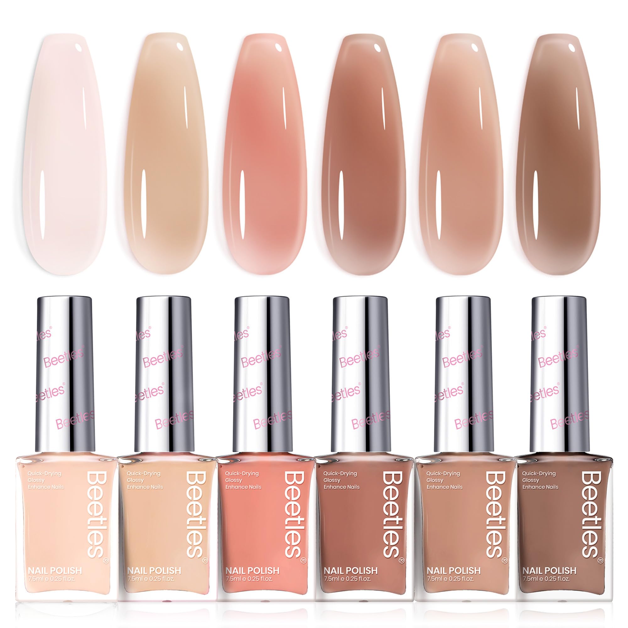 Twilight Nude - 6 Colors Summer Quick Dry Nail Polish Kit