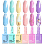 Hema-free Unicorn Collection | Spring Nails Colorful Bottle 6 Color Each 15ml Blue Yellow Pink Gel Polish