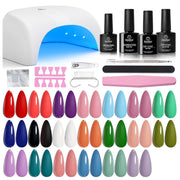 Beetles Gel Nail Starter Kit Fairytale Town 35 Colors 68 Pcs Total 68pcs All-in-One Mani Kit