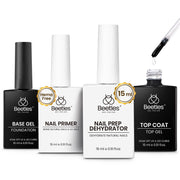 Beetles 4 Pcs 15ml Gel Top Coat and Base Coat Set