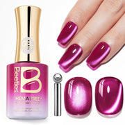 Beetles Hot Pink Glitter Cat Eye Gel Polish 15ML Fuchsia Rose Gel
