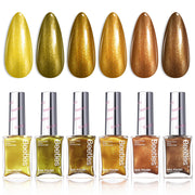 Beetles Gilded Dreams Air Dry Fall Glitter Nail Polish Set 6 Colors 7.5ml Each