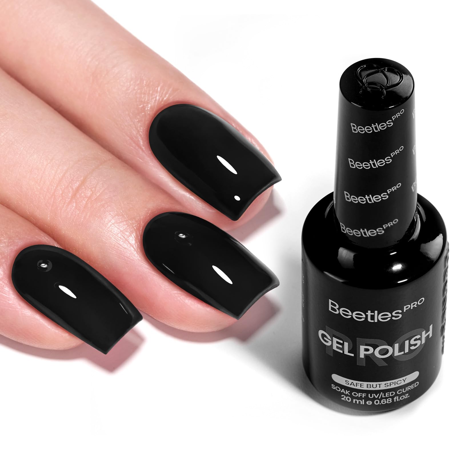 Beetles Pro Black Gel Polish - Chill Intentions Audrey Black Color 20ML Gel Polish