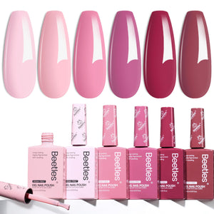 Hema Free Romantic Blush - Colorful Bottle 6 Color Each 15ml Gel Polish
