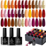 Autumn Aura- 20 Colors Yellow Orange Brown Red Purple Cat Eye Gel Nail Polish Set