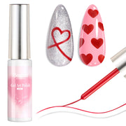 Beetles Valentine Nails Must-Have - 7ml Red Gel Liner Polish for French Tip Swirl Nail Art