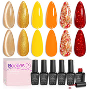 Daring Glow - 6 Colors Gold Cat Eye Fall Gel Polish Set