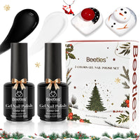 Beetles Christmas Gel Polish - 2pcs 15ml Black and White Colors Gel Nails