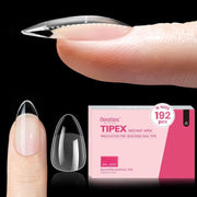 Beetles Tipex Instant Apex Nail Tips - 16 Sizes 192 Pieces Almond Short-Pre-Building