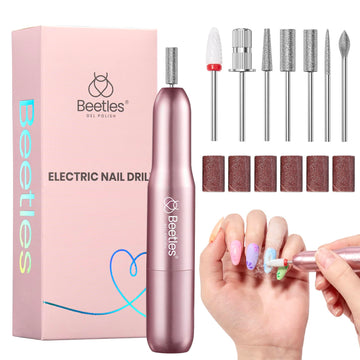 Beetles Electric Nail Drill Kit 7 Drill Bits 0-12000 RPM Portable Machine Beginner-Friendly
