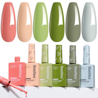 Hema Free Lakeside Serenity - Colorful Bottle 6 Color Each 15ml Gel Polish
