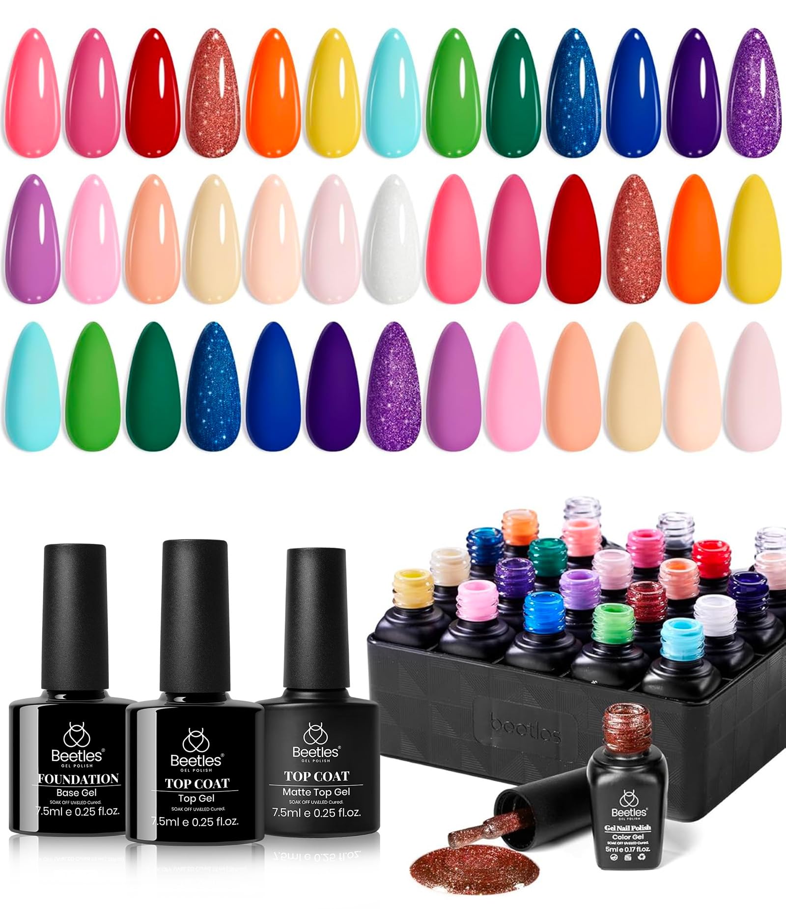 Shoujo Manga - 20 Gel Colors Set with Top and Base Coat