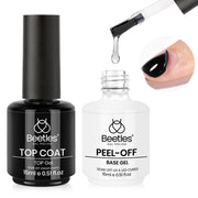 Beetles PEEL-OFF Base Coat and Top Coat Gel Nail Polish Set