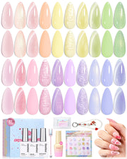 Beetles Pastel Gel Nail Polish Set - Spring Anthology 20 Colors Gel Polish Cat Eye Pink Yellow Blue Green Pearl Shimmer