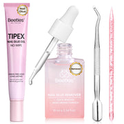 Beetles Nail Glue Essential Duo 20g No Wipe Hands-Free Nail Glue And 10ml Nail Remover With Nail Tools